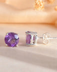 Amethyst Studs - WorldOfOorja