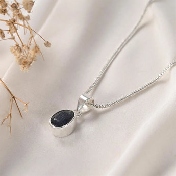 Blue Sapphire (neelam) Pendant – Discipline & Focus – World of Oorja (image 2)