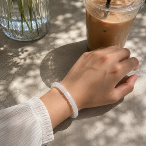 Clear Quartz Cylinder Bracelet