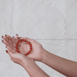 Natural Carnelian gemstone bracelet for vitality and motivation