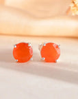 Carnelian Studs - WorldOfOorja