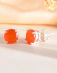 Carnelian Studs - WorldOfOorja