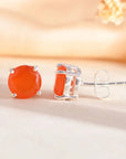 Carnelian Studs - WorldOfOorja