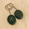 Jade Zibu Coin Keychain