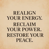 Motivational quote on a beige background