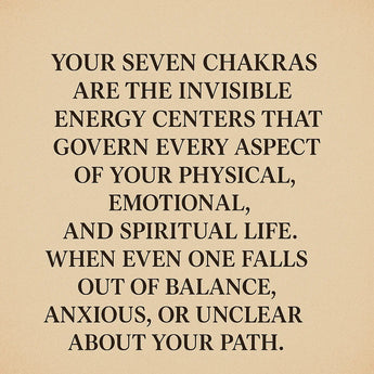 Text on a beige background explaining the concept of chakras.