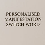personalised manifestation switch words