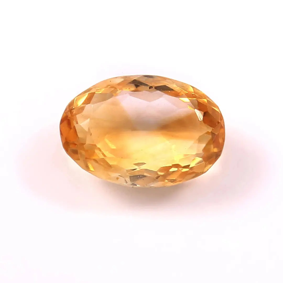 Citrine Diamond-Cut Stone (5 Carat, 1.0 Ratti) WorldOfOorja