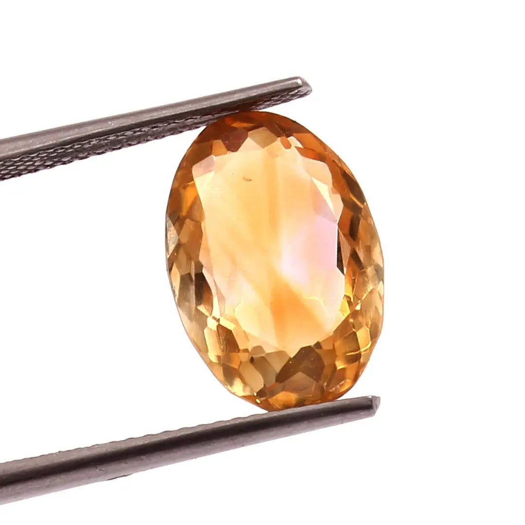 Citrine Diamond-Cut Stone (5 Carat, 1.0 Ratti) WorldOfOorja