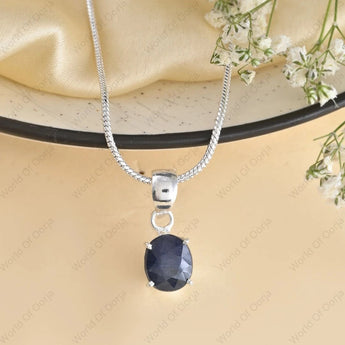Blue Sapphire (neelam) Pendant