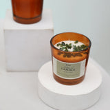 Mini Green Aventurine Verdant Calm candle with earthy driftwood and lavender fragrance