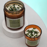 Verdant Calm mini candle with soothing lavender and grounding driftwood scent