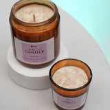 Mini Rose Quartz Rose Kiss candle with strawberry and lily fragrance