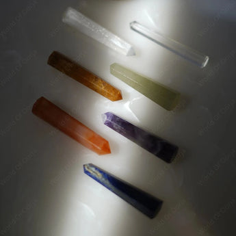 Set of natural crystal towers 