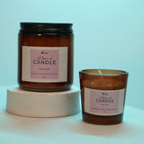 Mini Rose Quartz crystal candle with strawberry and lily petal aroma