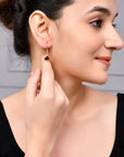 Garnet Hanging Earring - WorldOfOorja