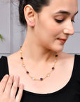 Amethyst and Rose Quartz necklace - WorldOfOorja