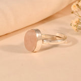 Natural Rose Quartz ring for love