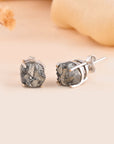 Raw Pyrite Studs - For Men & Women