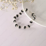 World of Oorja Silver Plated Karungali Beads Bracelet for spiritual protection