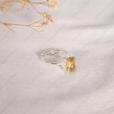 Handcrafted Citrine ring with polished finis
