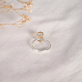 Natural Citrine stone ring for abundance and prosperity