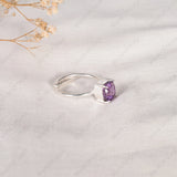 Purple Amethyst ring enhancing intuition and balanc