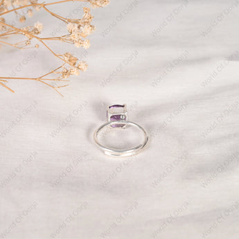 Elegant purple crystal Amethyst ring for women and men