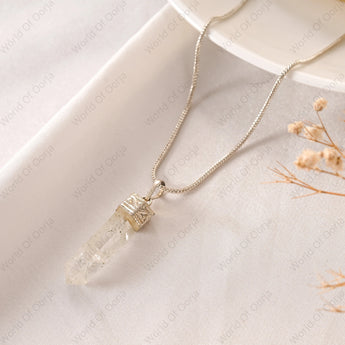 Clear Quartz Pencil Pendant