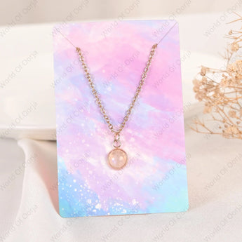 Authentic moonstone pendant, AAA-grade, 2–3 carats, rose-gold waterproof rust-proof chain, high durability
