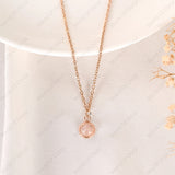 Natural moonstone pendant, 2–3 carat AAA grade gemstone, rose-gold coated waterproof chain, long-lasting wear