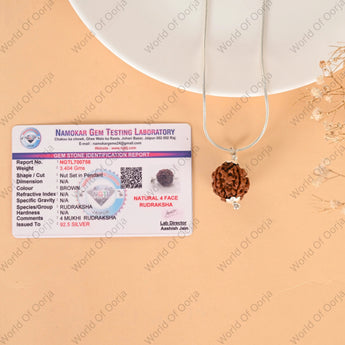 Original 4 Mukhi Rudraksha – round natural bead from Nepal