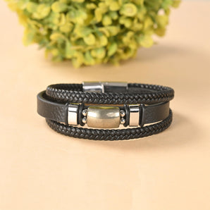 Pyrite Leather Bracelet — The Wealth Corner
