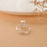 Natural Rose Quartz crystal ring for emotional healing