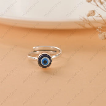 Sterling Silver Evil Eye Ring