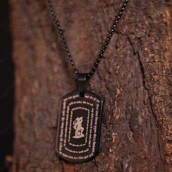Hanuman Chalisa pendant engraved with 9 sacred verses