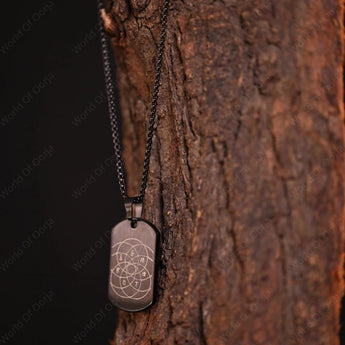 7 Chakra Flower of Life Pendant with vibrant healing stones