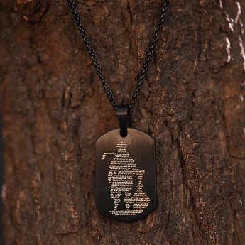 Black Hanuman Chalisa Protection Pendant with sacred script inside