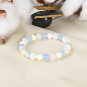 Mulank 2 Numerology Crystal Bracelet close-up view - WorldOfOorja