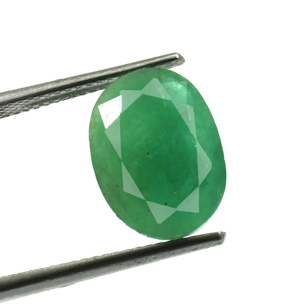 Emerald Diamond-Cut Stone (5 Carat, 5.48 Ratti) WorldOfOorja