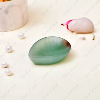 Green Aventurine Crystal Diya - WorldOfOorja