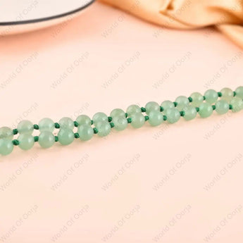 Handcrafted Green Jade Mala for meditation and healing