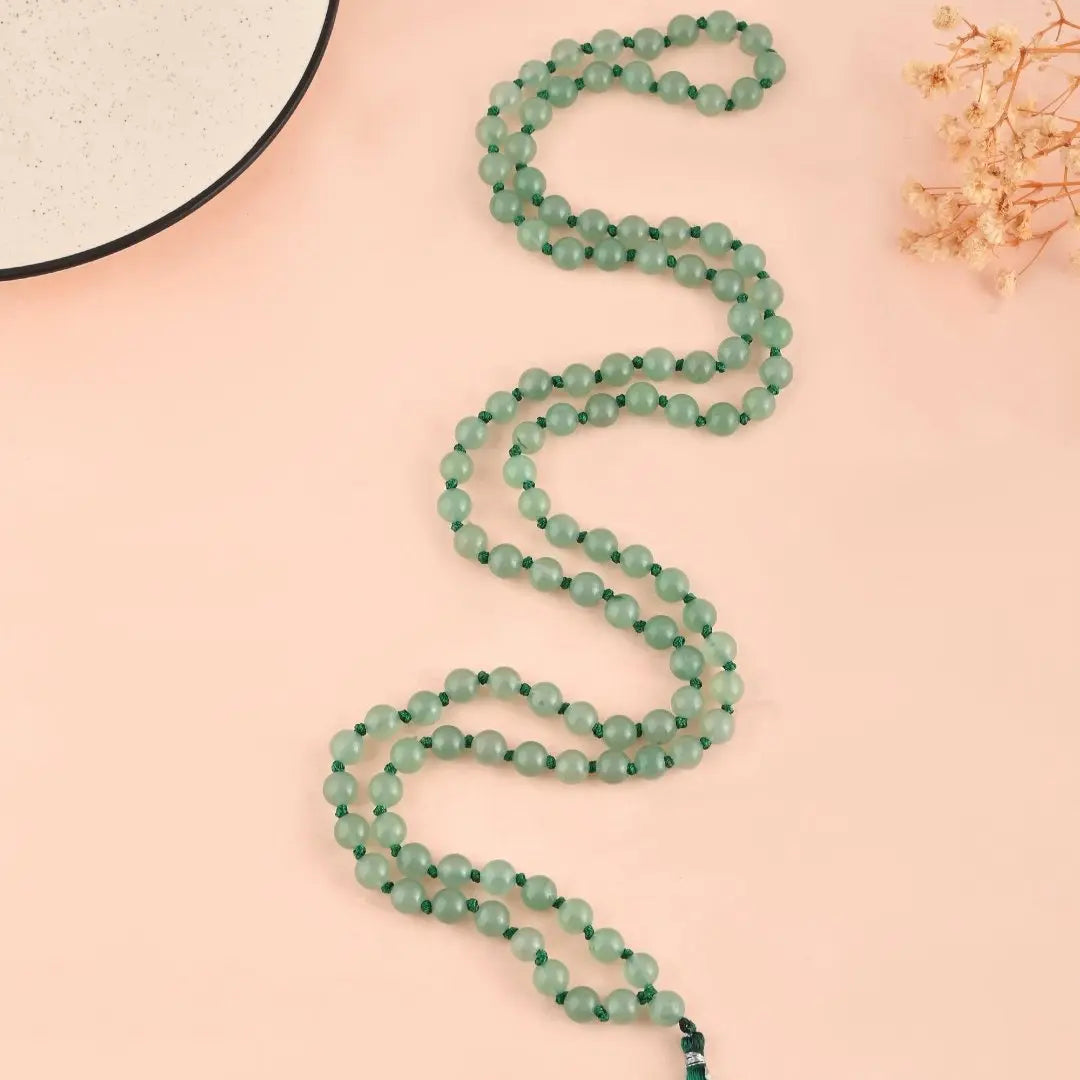 Green Jade Mala - WorldOfOorja