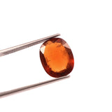 Premium Gomed (Hessonite) (7.60 Carat, 8.28 Ratti) natural oval faceted gemstone