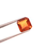 Certified Hessonite Gomed stone 5.00 carat 5.45 ratti rectangle faceted cut