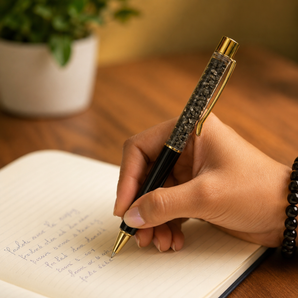 Pyrite Crystal Pen – Wealth & Confidence