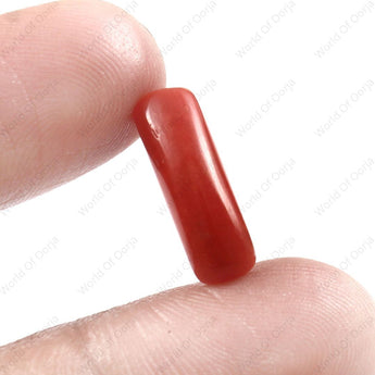 World of Oorja premium Red Coral gemstone Moonga 4.15 Carat, 4.55 Ratti