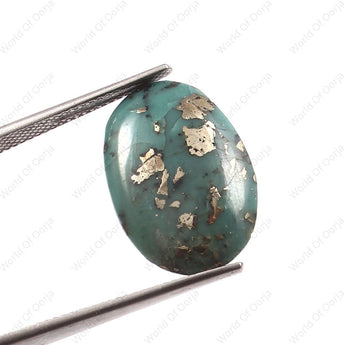 Certified Turquoise Firoza Stone 14.10 Carat 15.47 Ratti