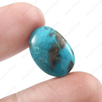 Certified Turquoise (Firoza) 9.52 Ratti gemstone for prosperity and success