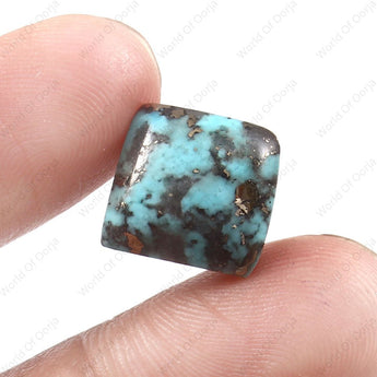 Certified Turquoise Firoza Stone 9.78 Carat 10.73 Ratti